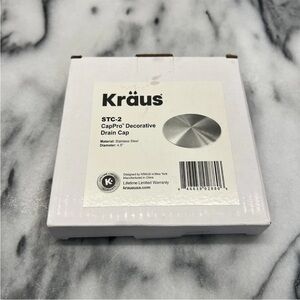 Kraus Kitchen Sink Drain Cap STC-2 CapPro Stainless Steel Decorative 4.5 Inch